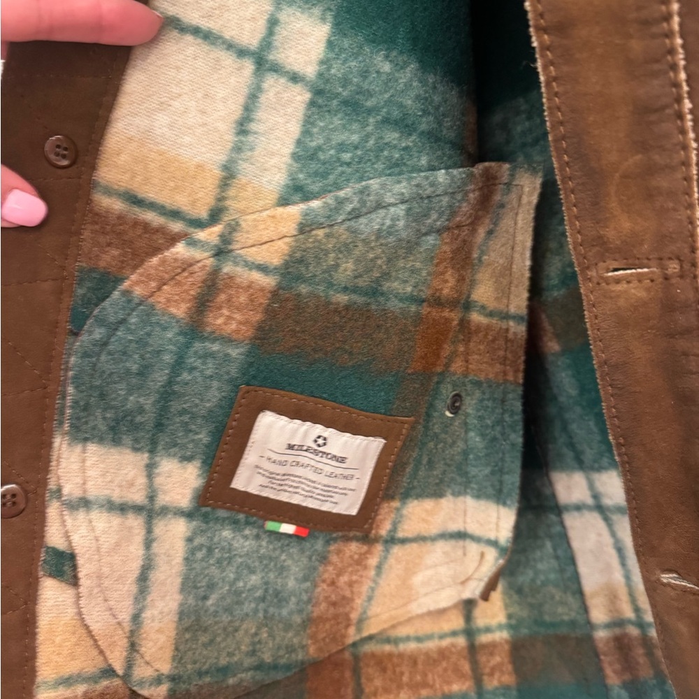 Milestone Brown Suede Leather Jacket – Size Large - Picture 5 of 8